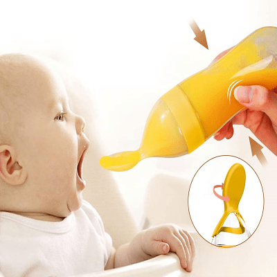 Biberon cuillère - NewBabyFeedingBottle™ - Jaune - Miam bébé