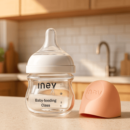 Biberon en Verre Anti - Coliques Rose | BabyZen - Miam bébé