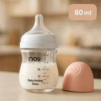 Biberon en Verre Anti - Coliques Rose | BabyZen - Miam bébé