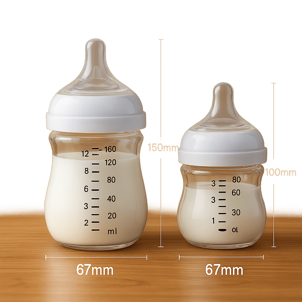 Biberon en Verre Anti - Coliques Rose | BabyZen - Miam bébé