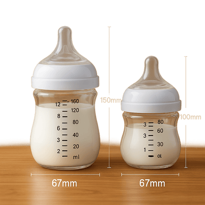 Biberon en Verre Anti - Coliques Rose | BabyZen - Miam bébé