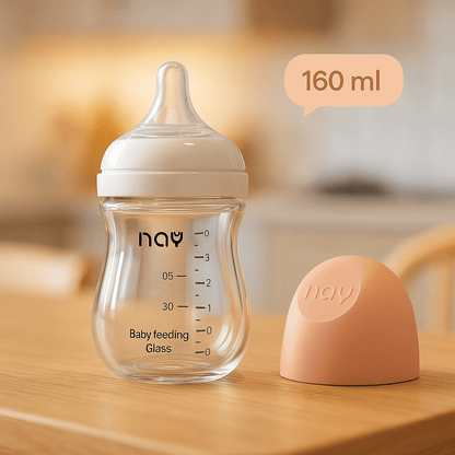 Biberon en Verre Anti - Coliques Rose | BabyZen - Miam bébé
