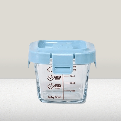 Boite Hermetique en Verre - GlassFoodStorageBox™ - Bleu - Miam bébé