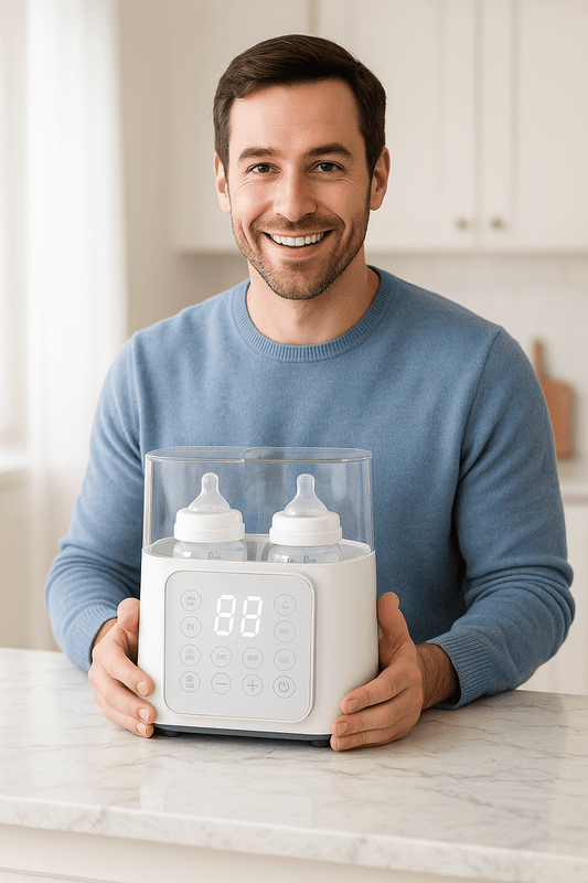 chauffe biberon nouvelle génération papa heureux