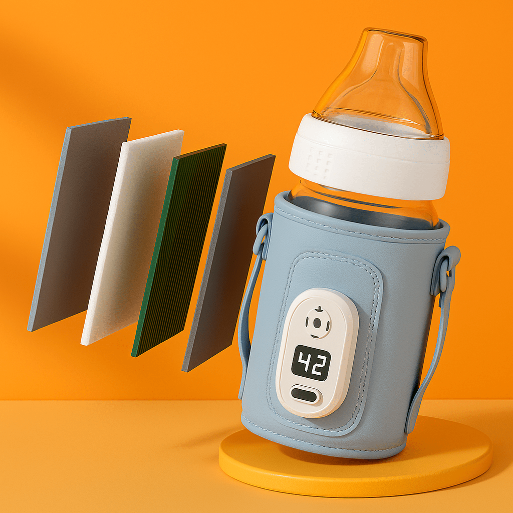 Chauffe - biberon portable | Cuir - Miam bébé