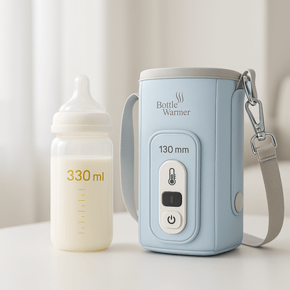 Chauffe - biberon portable | Cuir - Miam bébé