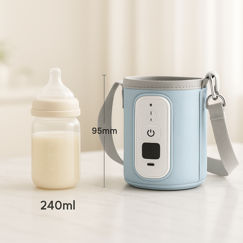 Chauffe - biberon portable | Cuir - Miam bébé